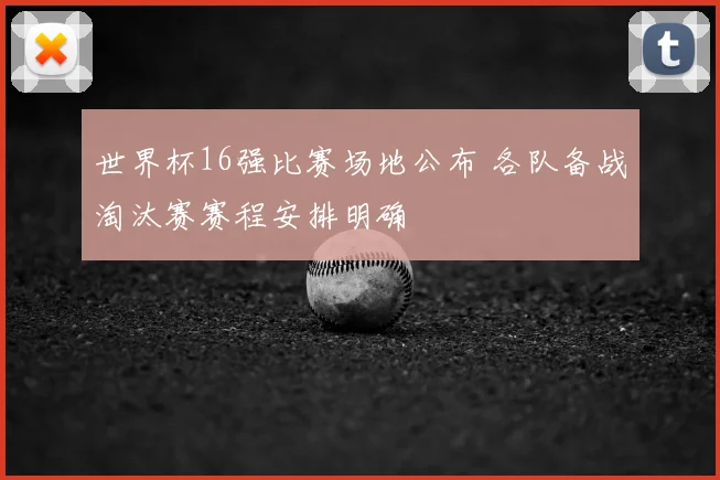 世界杯16强比赛场地公布 各队备战淘汰赛赛程安排明确